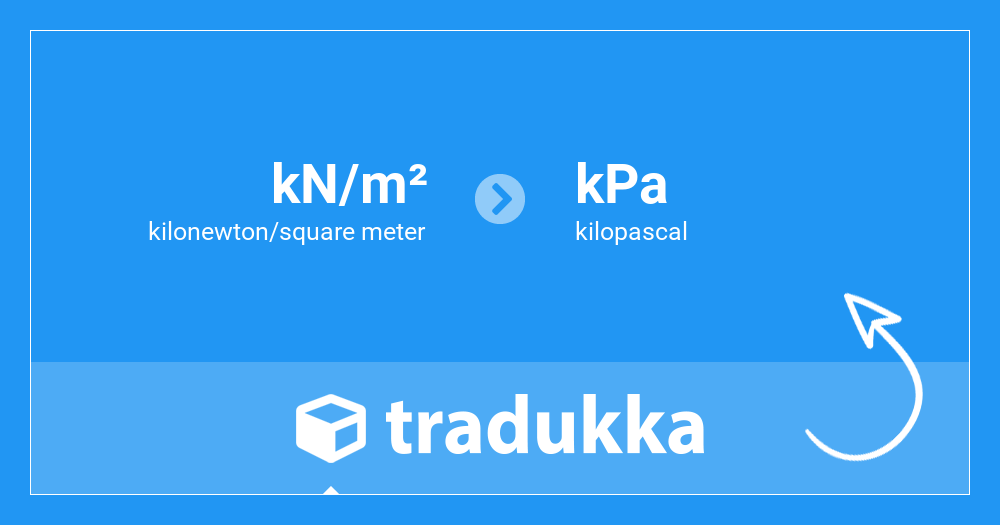 Convert kilonewton/square meter (kN/m²) to kilopascal (kPa) | Tradukka