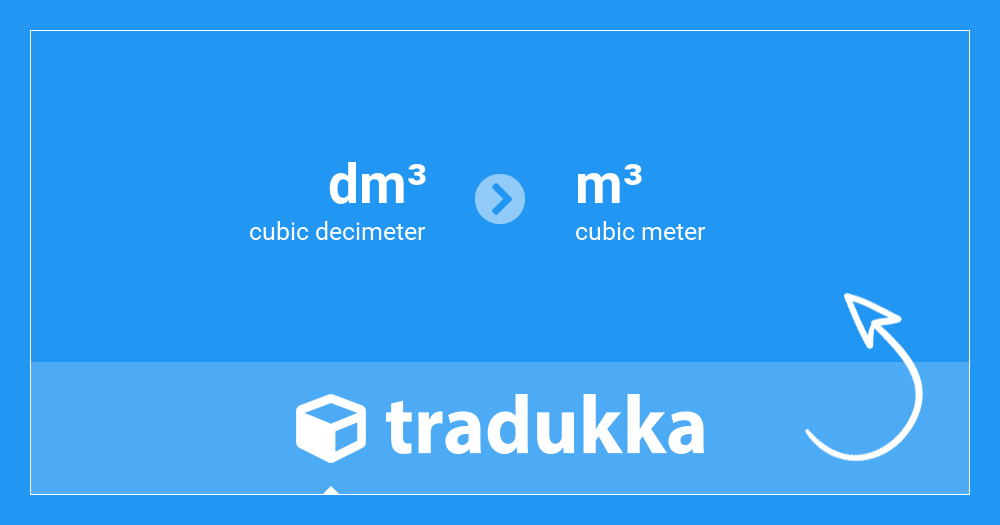 Ordelijk vertegenwoordiger Spreek luid Convert cubic decimeter (dm³) to cubic meter (m³) | Tradukka