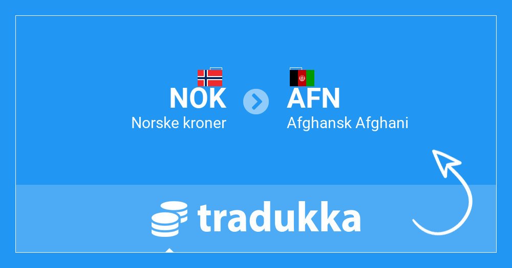 Konverter Norske kroner (NOK) til Afghansk Afghani (AFN) | Tradukka