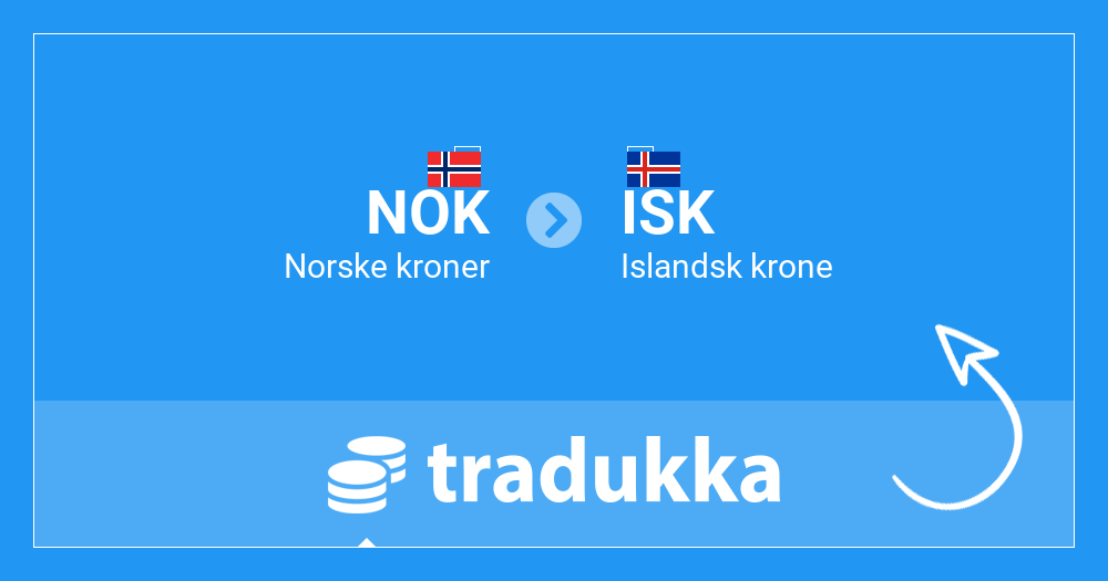 Konverter Norske kroner (NOK) til Islandsk krone (ISK) | Tradukka